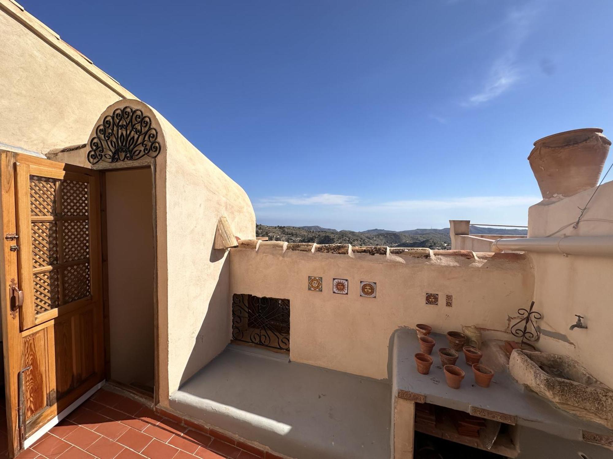 Casa Con Vistas Al Mar Y Patio De Buganvillas Aigües Exterior foto